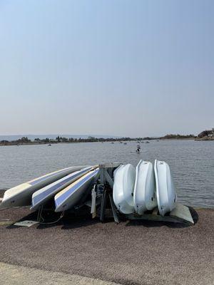 Open kayaks, canoes, covered kayaks and family fun on a pedal boat