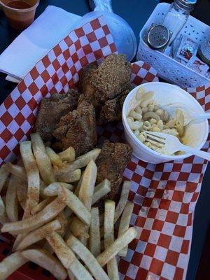 Wings , fries & Mac & cheese