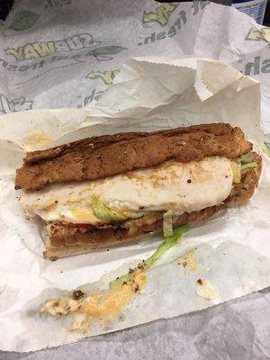 This is what a Subway sandwich looks like when you first unwrap it? They go too fast & the quality is not there.