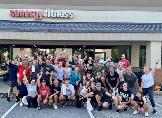 Just finishing up our outdoor Labor Day group workout!