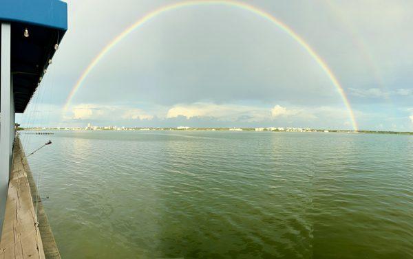 Beautiful rainbow as seen while dining at Shorty's