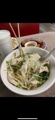 Chicken Pho & Fried Pork Egg Roll (3 Pieces)