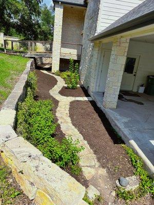 Mulch Installation for a client in Lago Vista, TX!