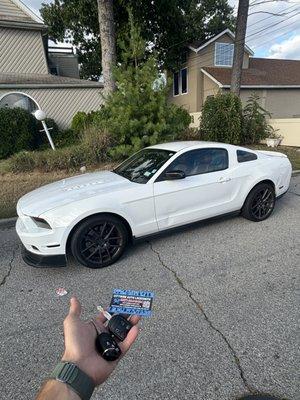 Spare key cut and programmed for a 2012 Ford Mustang in Long Island, NY #citywideautolocksmith