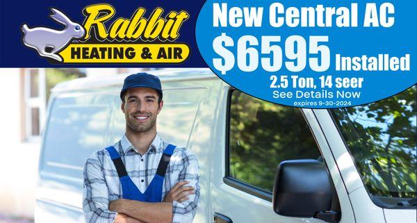 AC's starting at $6595 installed.