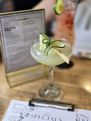 Elderflower and Cucumber martini