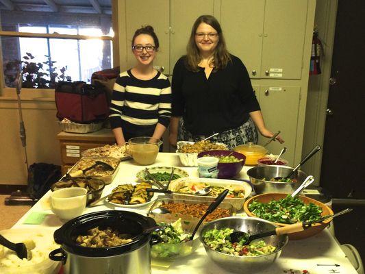 Nina and Laurel at Sunday Feast