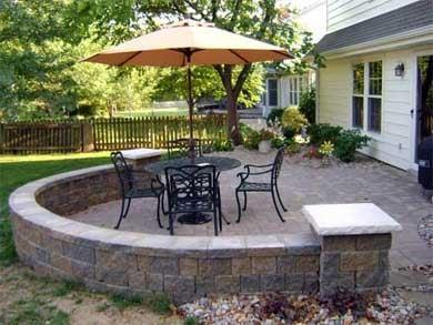 Paver Patio and Sitting Wall