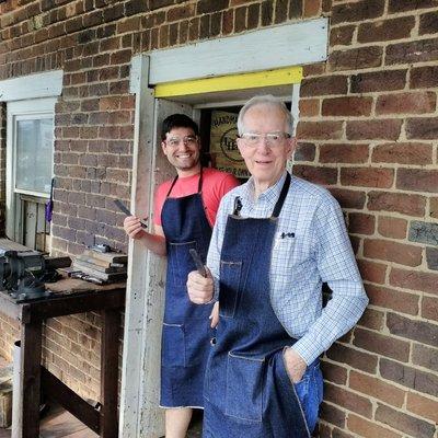 His 90th Birthday gift,  made his first knife.