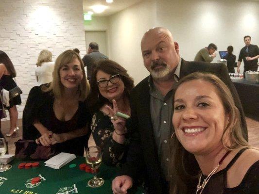 Fun night gambling at our Annual Holiday Party!