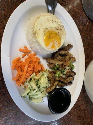 R1. Lemongrass Pork Chop with Egg Plate