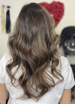 Mushroom/ ash brown balayage