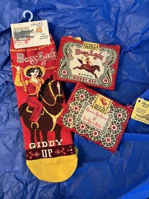 Cool socks and matching coin purses!