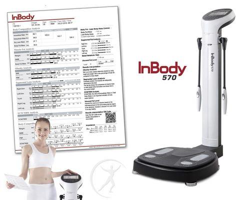 We use the InBody 570 body mass analyzer to determine and track how much fat you're losing vs. how much lean muscle mass you are gaining.