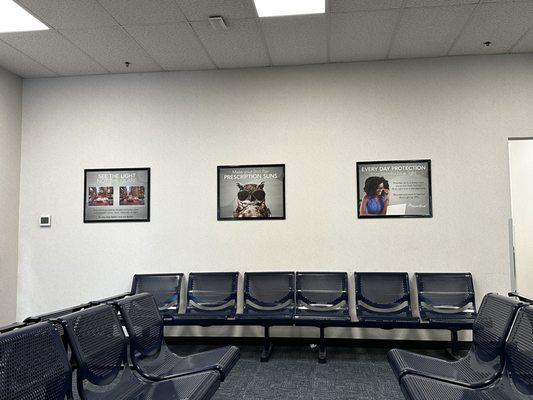 Posters in waiting area