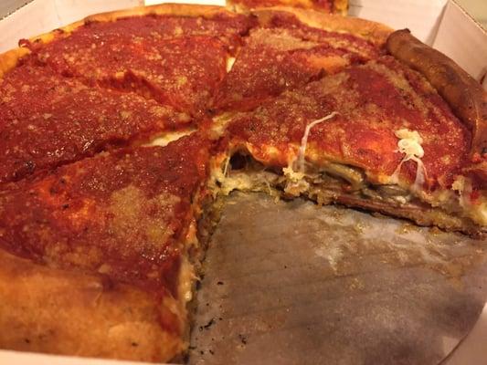 Carnivore's Delight Chicago Style Stuffed Pizza