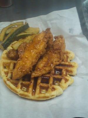 Chicken and waffles do go together!!!