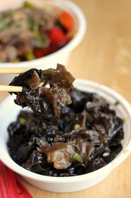 C1 Wood Ear Mushroom Salad 剁椒云耳 ($7.95 on Chowbus) - great! Slightly spicy and sweet, vinegary and garlicky