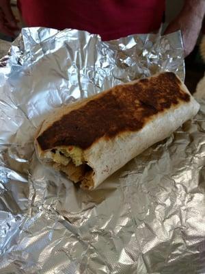 Loaded breakfast burrito