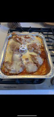 Half tray of chicken parm from family deal...