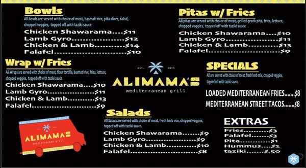 Updated Menu