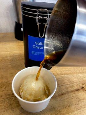 Salted caramel Affogato