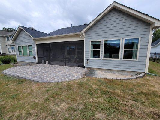 Stone floor for outdoor patio