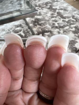 Tips not even touching my natural nail