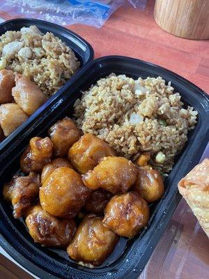 Hot braised pork (spicy!) and chicken fried rice