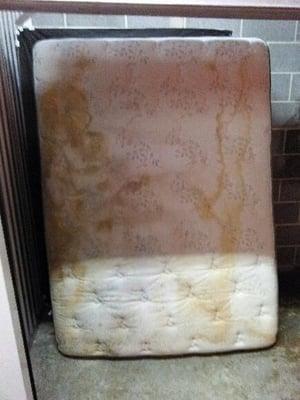 New mattress ruined due to water damage.