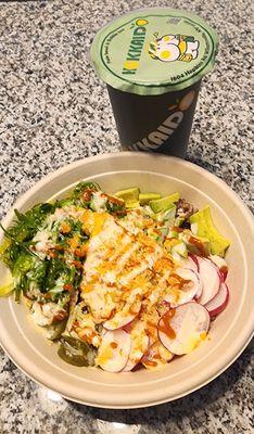 Spicy Salmon Bowl with Beets as one of the toppings. Got no Salmon obut got Radishes that I didn't order. 3/3/2023