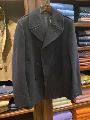 men's peacoat - navy blue