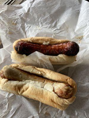 German brat and cheddar worst.