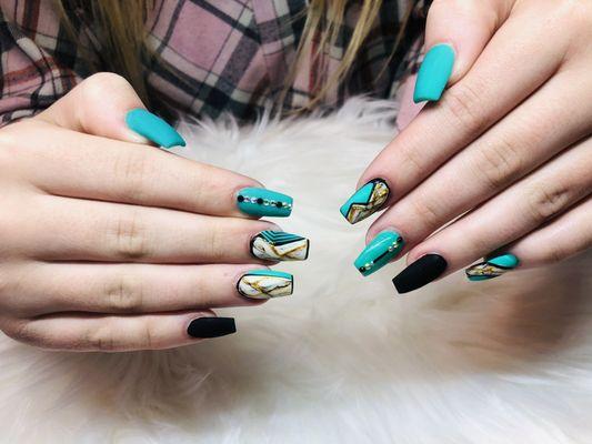 #coffinnails sharp w Marble design