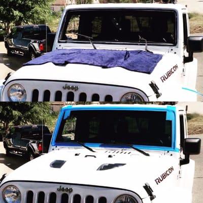 Replaced/Installed the windshield on this 2013 Jeep Wrangler Rubicon in Acton Ca.