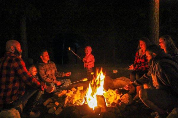 Our largest campfire has the capacity to fit up to 250 - 300 guests.