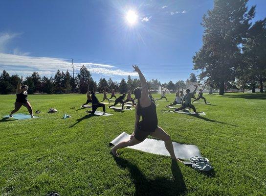 Join us outside in the Summer for Silent Disco Yoga!