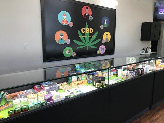 We have a variety of CBD products to meet your needs - our friendly, knowledgeable staff will help you choose what works best for you!