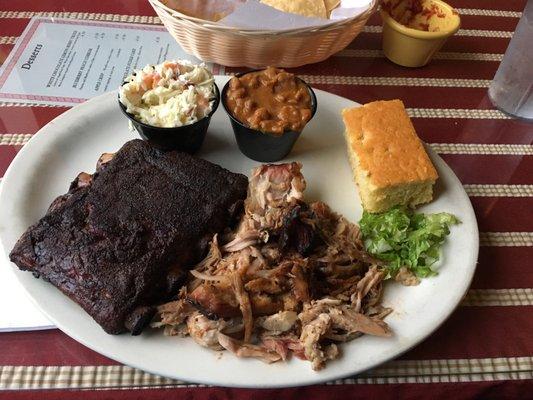 Ribs and pulled pork