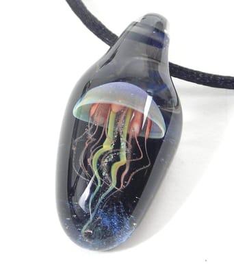 Glass Jellyfish Pendant