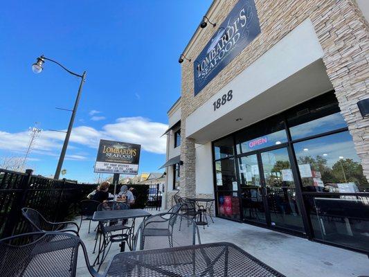 Outside patio seating