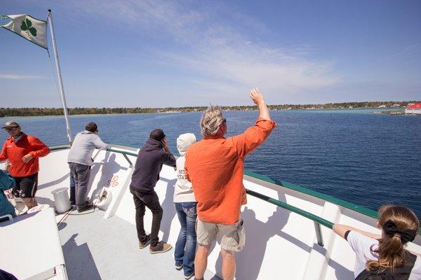 The Emerald Isle heading into Paradise Bay, Beaver Island.