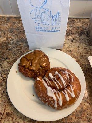 Apple caramel fritter and apple danish.!