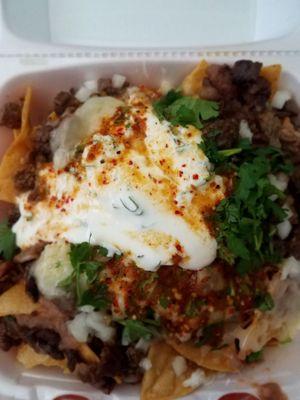 The best carne asada nachos.