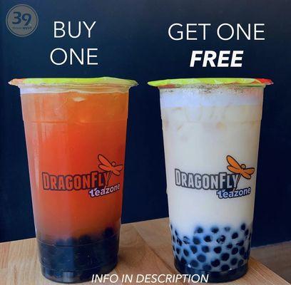 UBEREATS PROMO: Buy One Boba Tea, Get One Original Milk Tea or Thai Iced Tea FOR FREE!Offer valid through end of December.