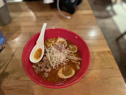 Spicy miso! Very delicious, I'm usually a picky eater but I loved it!