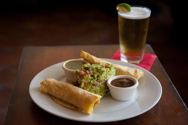 Fresh handmade corn tortillas, house made salsas and chunky guacamole made daily.