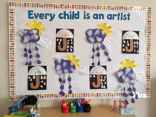 Every child is an artist winter weather artwork