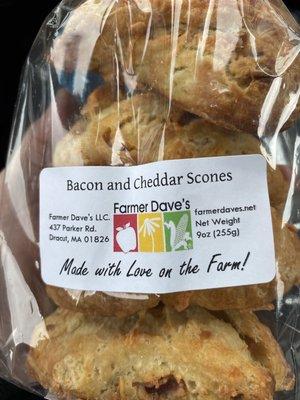 Bacon and cheddar scones