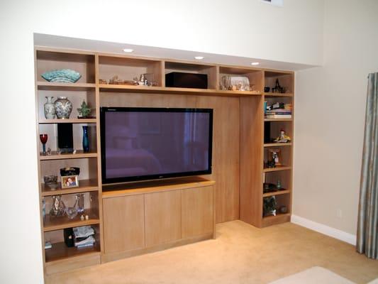 Master bedroom entertainment center